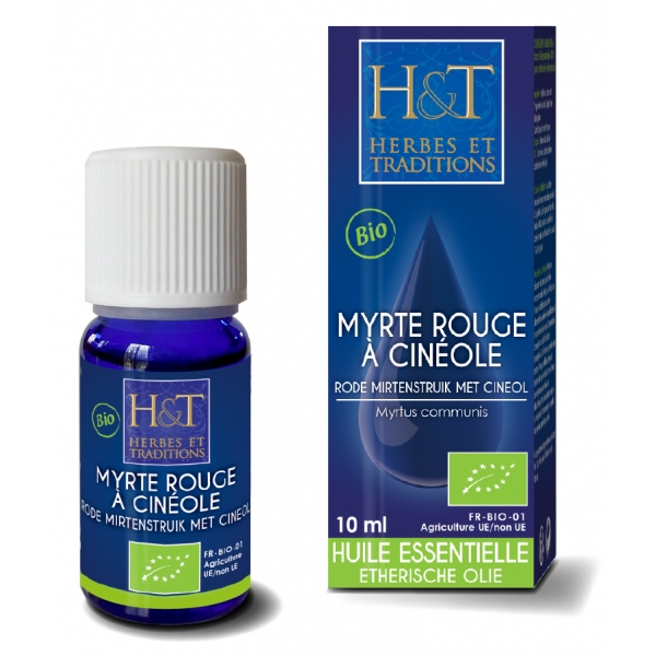 Phytothérapie Myrte Rouge Cineole - Huile Essentielle Bio 10 ml Herbes Traditions