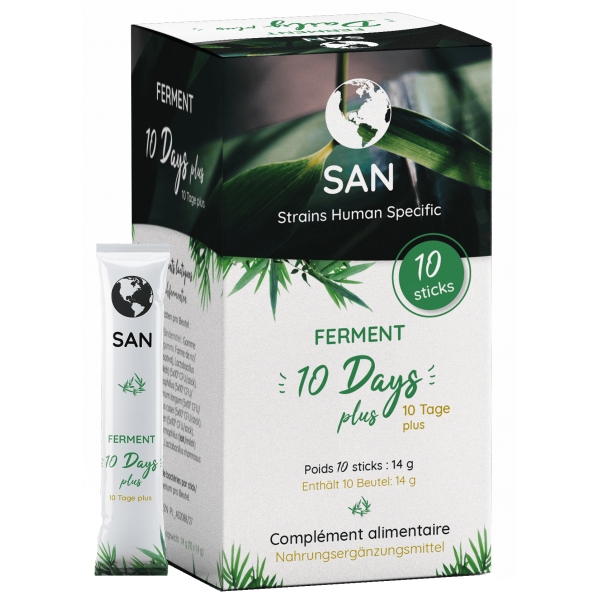 Ferment 10 days Plus - Probiotiques humains - 10 sachets San probiotics