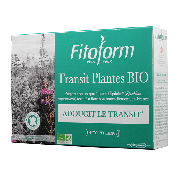 Phytothérapie Transit Plantes Bio - 20 ampoules Fitoform