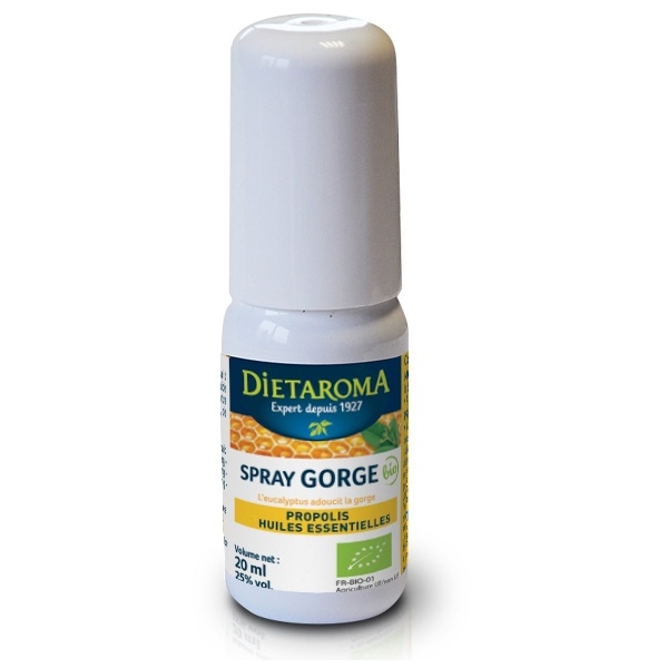 Spray buccal bio Propolis et 5 Huiles essentielles - 20 ml Dietaroma