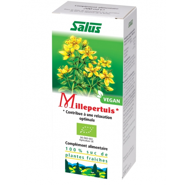 Phytothérapie Millepertuis Bio suc de plantes fraiches - Flacon 200 ml Salus