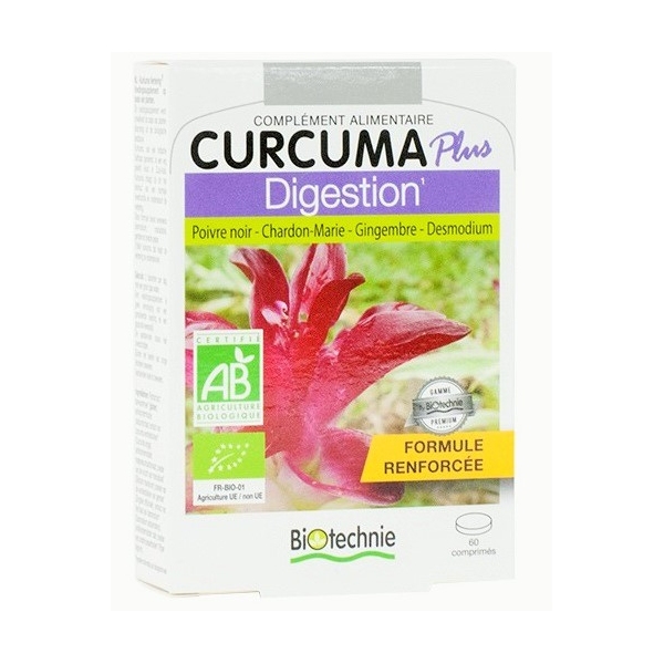 Curcuma Plus Digestion 60 comprimes Biotechnie