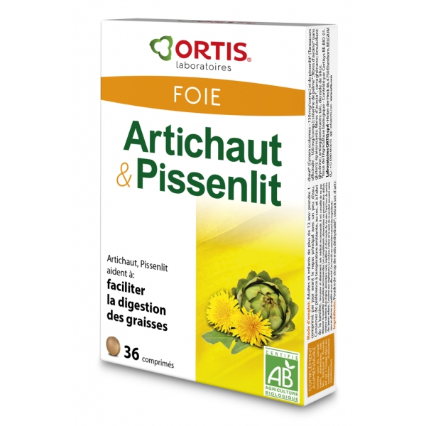 Phytothérapie Artichaut Pissenlit - 36 comprimes Ortis