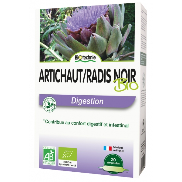 Phytothérapie Radis Noir Artichaut Bio - 20 ampoules Biotechnie