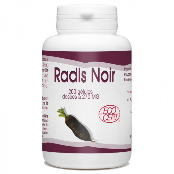 Radis Noir Bio 200 gelules GPH