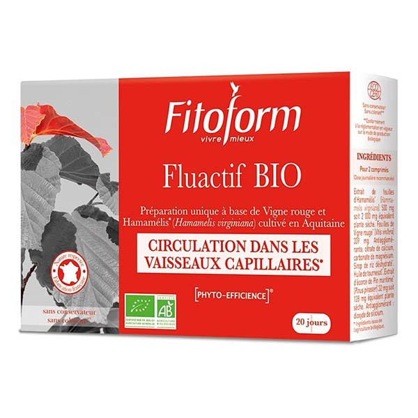 Phytothérapie Fluactif Bio Marron Inde - 20 ampoules Fitoform