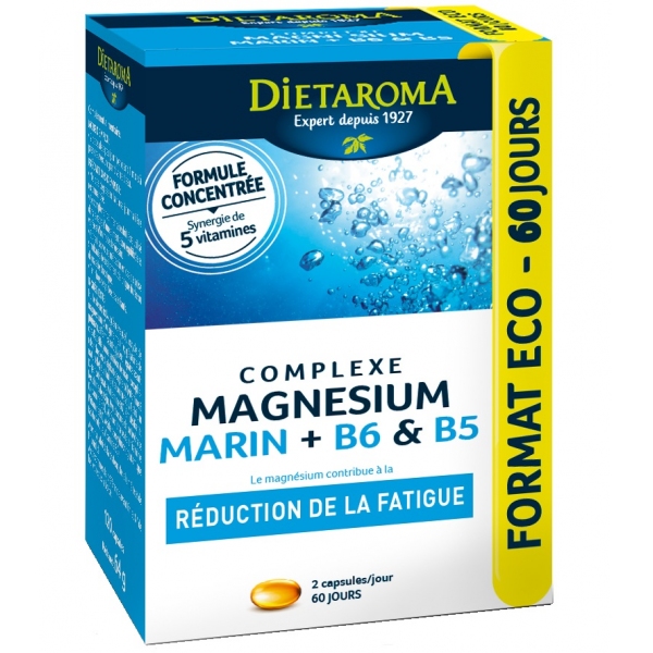 Phytothérapie Magnesium B6 B5 - 120 capsules Dietaroma