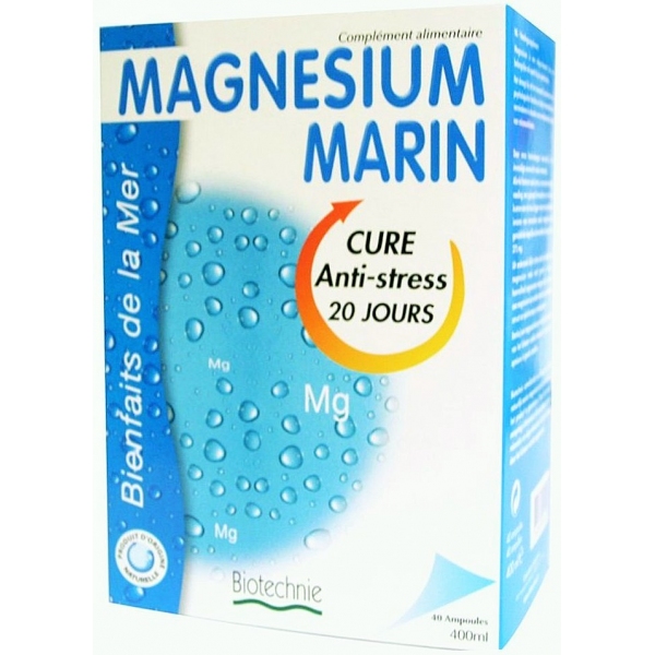 Phytothérapie Magnesium Marin 40 ampoules Biotechnie