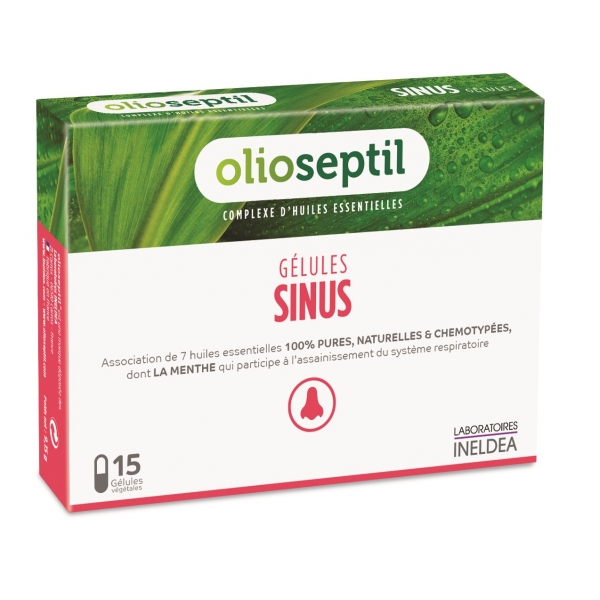 Huile essentielles pour Sinus - 15 gelules Olioseptil