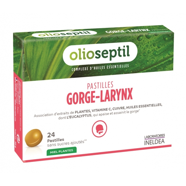 Phytothérapie Gorge-Larynx - 24 pastilles Olioseptil