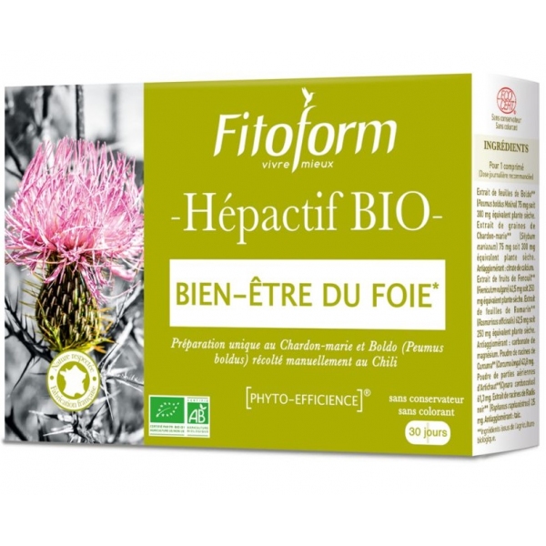 Phytothérapie Hepactif - 30 comprimes Fitoform