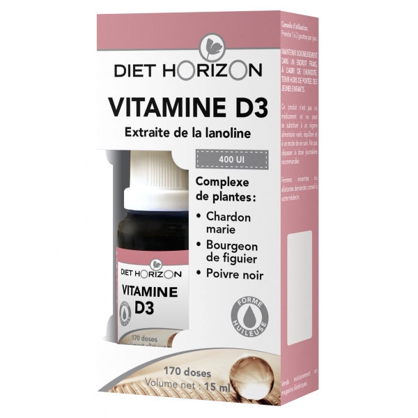 Phytothérapie Vitamine D3 - Flacon 15ml Diet Horizon