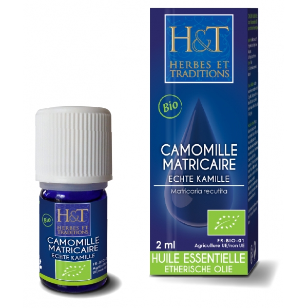 Phytothérapie Camomille Matricaire - Huile essentielle Bio 2 ml Herbes Traditions