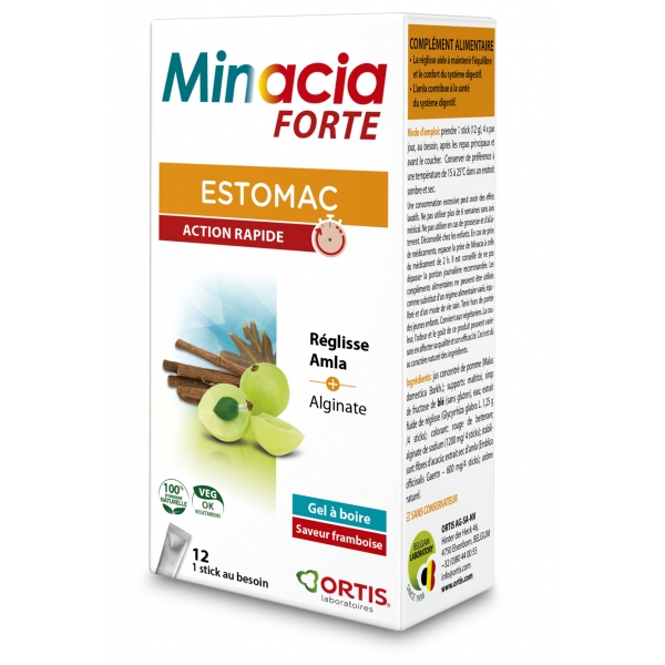 Phytothérapie Minacia Forte Gel - 12 sticks Ortis