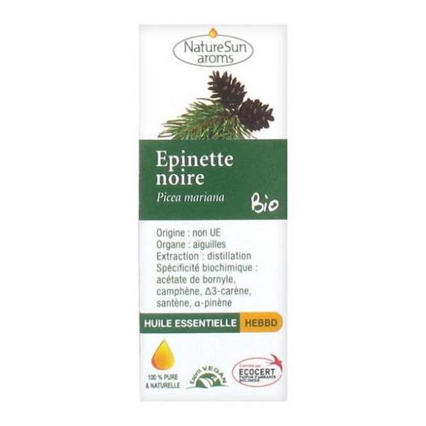 Phytothérapie Epinette Noire - Huile essentielle 10 ml NaturSun