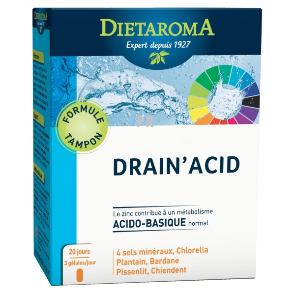 Phytothérapie Drain Acid - Acido Basique 60 gelules Dietaroma