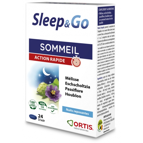 Phytothérapie Sleep and Go Sommeil - 30 comprimes Ortis