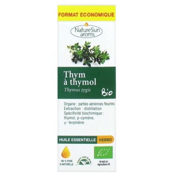 Phytothérapie Thym Thymol Bio - Huile essentielle 30 ml NaturSun