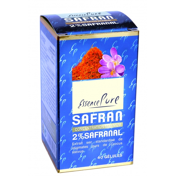 Phytothérapie Safran extrait 2% - 40 gélules Essence pure