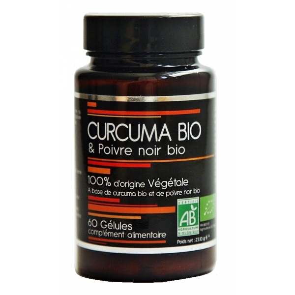Curcuma Bio et Poivre Noir - 60 gelules Nutrivie