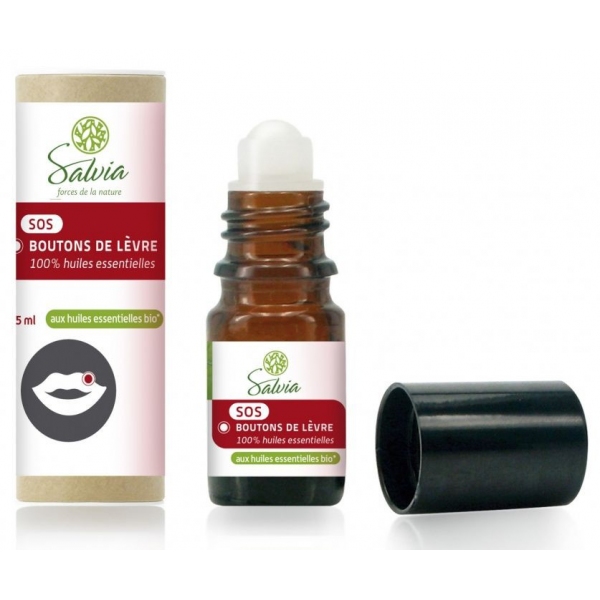 SOS Boutons levres - Huiles essentielles bio Roll on 5 ml Salvia