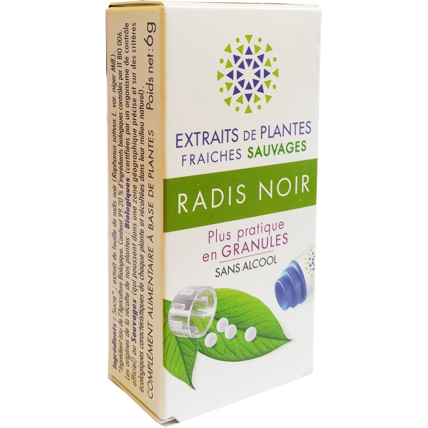  Radis Noir Bio - Extrait de plante fraiche - Granules Kosmeo
