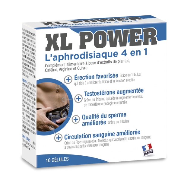 XL Power - Aphrodisiaque 4 en 1 - 10 gelules Labophyto