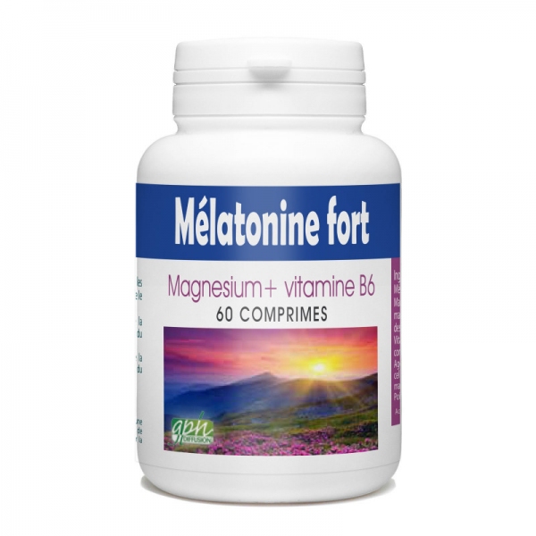 Phytothérapie Melatonine Fort - Magnesium Vitamine B6 - 60 comprimes GPH