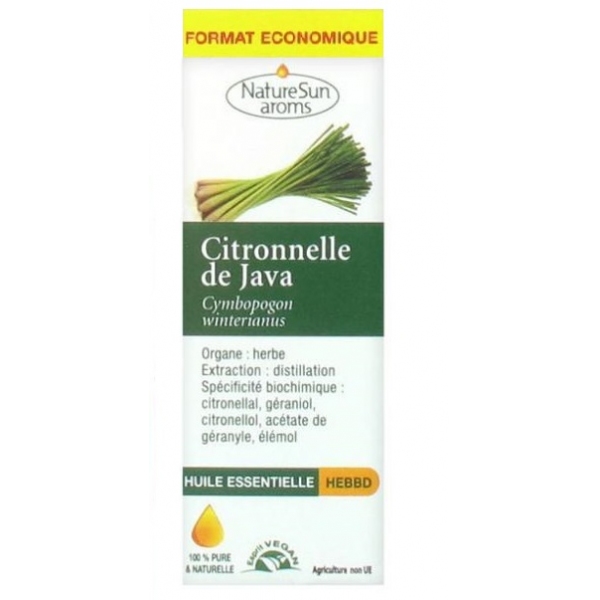 Phytothérapie Citronnelle Java - Huile essentielle 30 ml Natursun