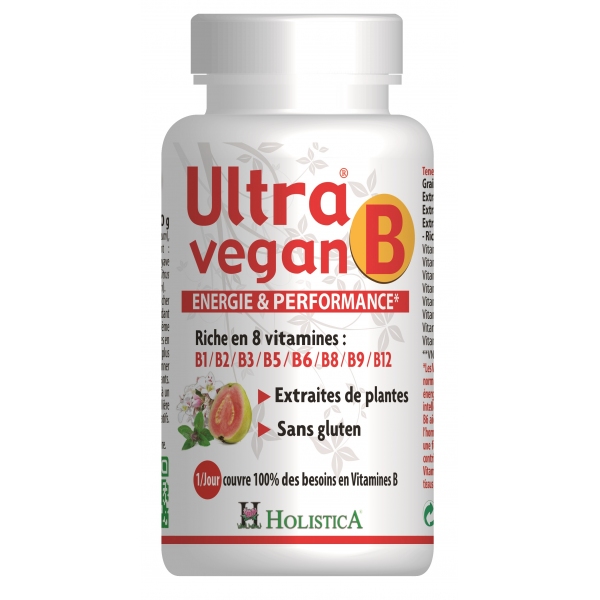 Phytothérapie Vitamine B Ultra Vegan - 30 comprimes Holistica