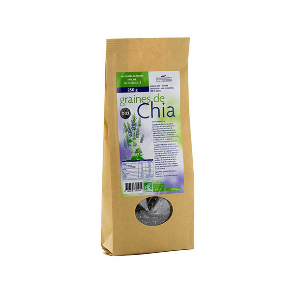 Phytothérapie Graines de Chia bio - Sachet de 250 g