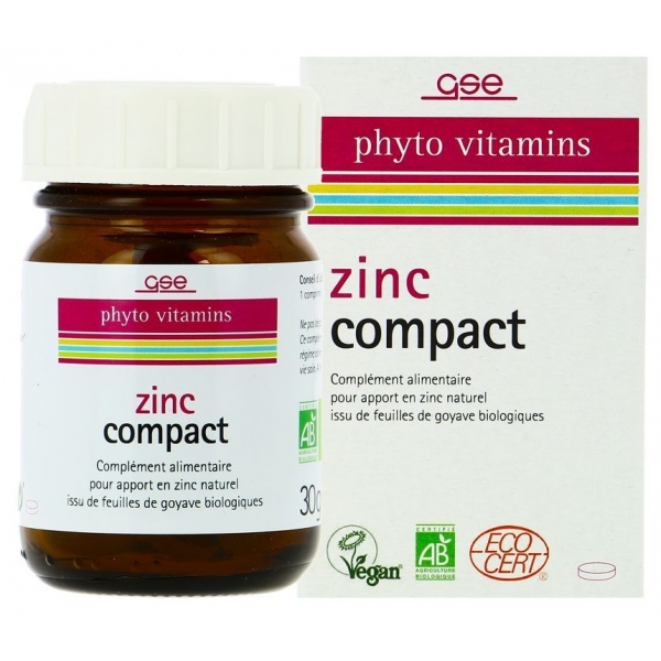 Phytothérapie Zinc compact - 60 comprimes GSE