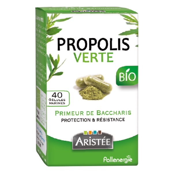 Phytothérapie Propolis Verte Baccharis Bio - 40 gelules Pollenergie