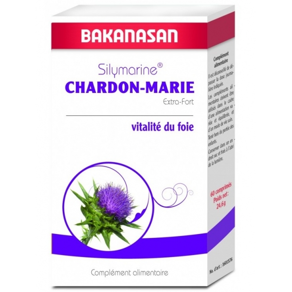 Phytothérapie Silymarine - Chardon marie 60 comprimes Bakanasan