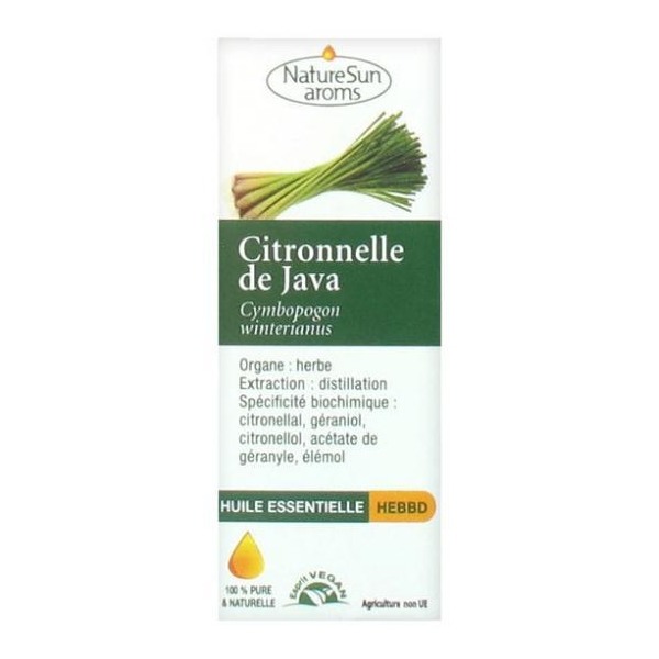 Phytothérapie Citronella - Citronnelle - Huile essentielle 10 ml NaturSun