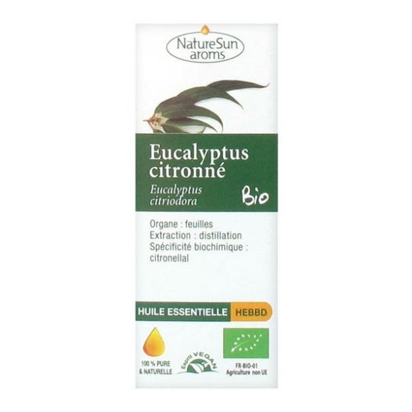 Phytothérapie Eucalyptus Citronne - Huile essentielle 10 ml NaturSun