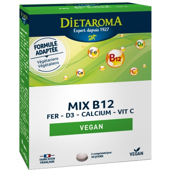 Phytothérapie Mix B12 vegan - 60 comprimes Dietaroma