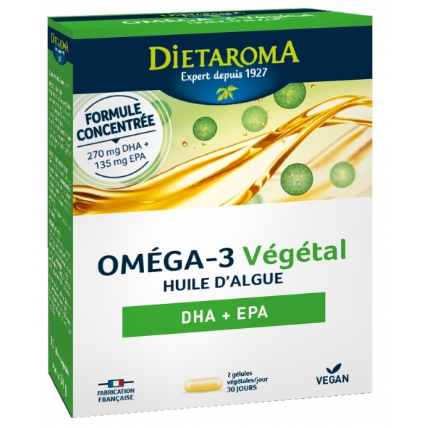 Omega 3 vegetal - 60 gelules Dietaroma