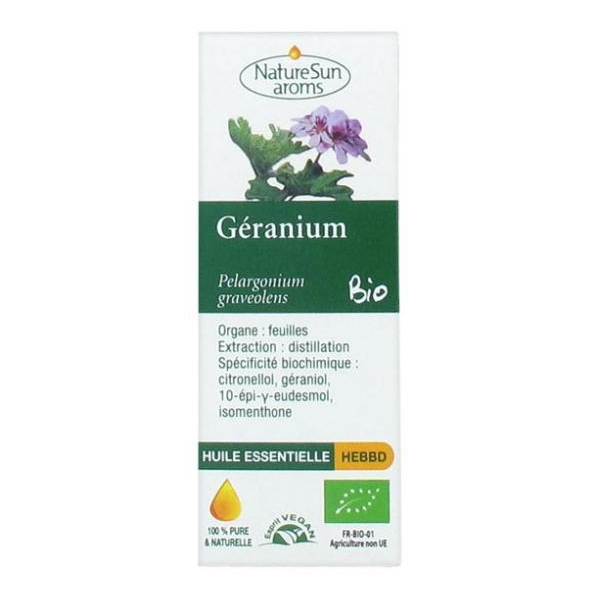 Phytothérapie Geranium - Huile essentielle 10 ml NaturSun