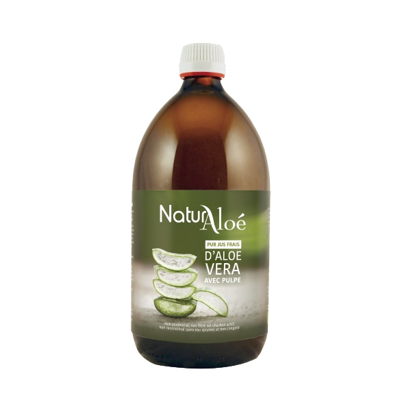 Aloe vera frais pur Jus Bio - 1 litre NaturAloe