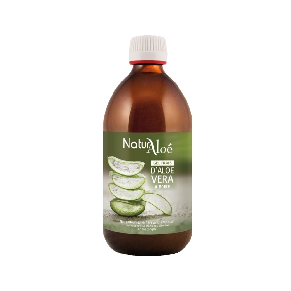 Phytothérapie Aloe vera frais Gel a boire Bio - Flacon 500 ml NaturAloe