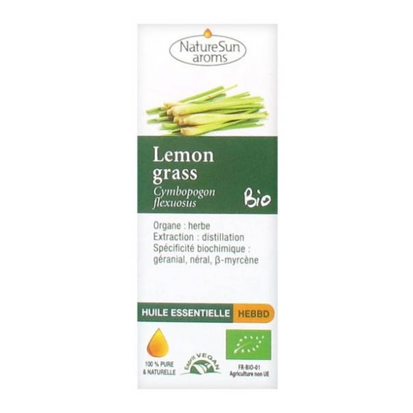 Phytothérapie Lemongrass - Huile essentielle 10 ml NaturSun