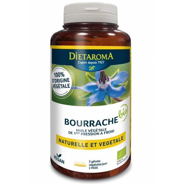 Huile Bourrache Bio - 180 capsules Diétaroma