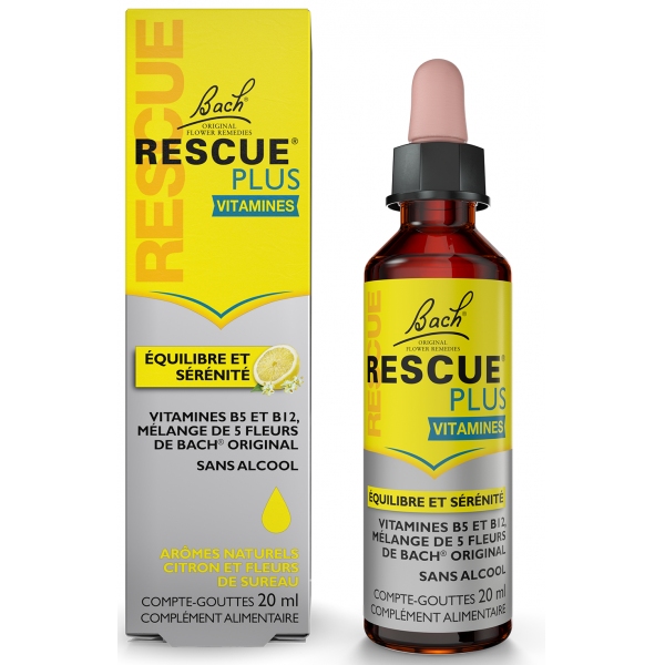 Rescue Plus - Compte gouttes Fleurs Bach 20 ml