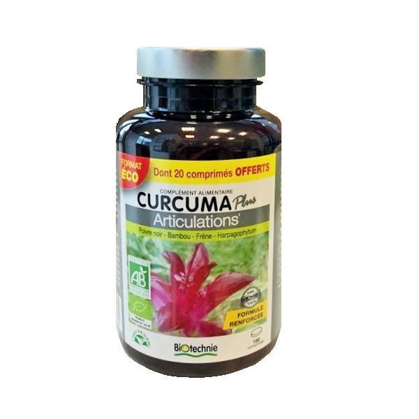 Phytothérapie Curcuma Plus Articulations 180 comprimes Biotechnie