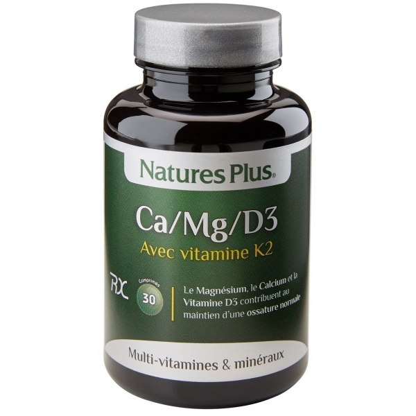 Calcium Magnesium D3 K2 - 30 comprimes Natures plus