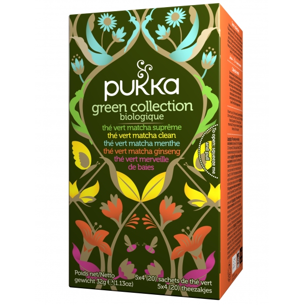 Phytothérapie Infusions Green collection 5 Thes Verts Bio - 20 sachets Pukka