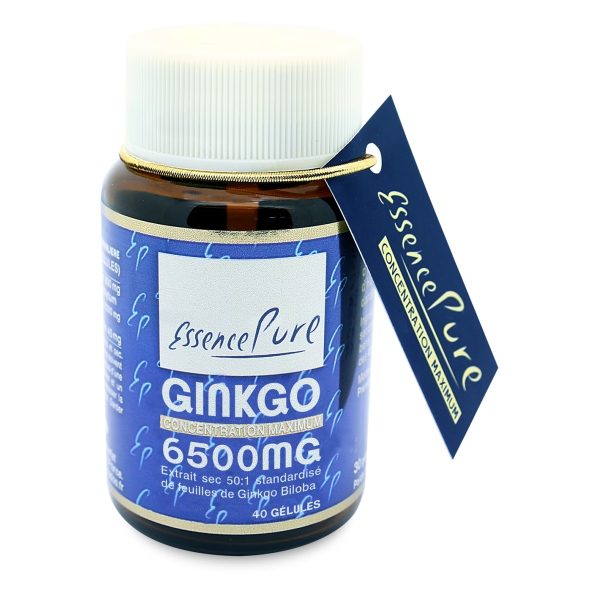 Phytothérapie Ginkgo 6500 - 40 gelules Essence pure