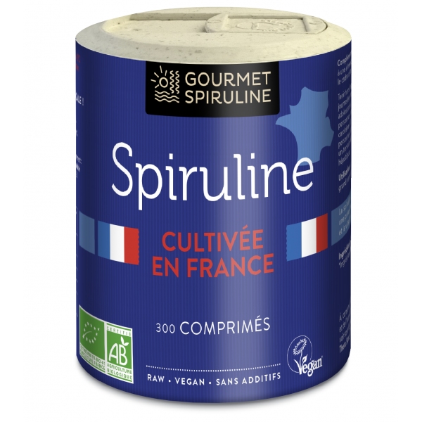 Phytothérapie Spiruline Bio Francaise - 300 comprimes Gourmet spiruline