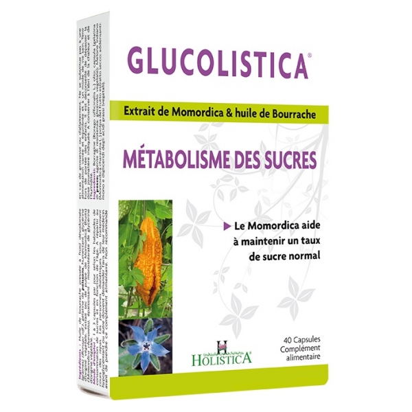 Phytothérapie Glucolistica - 40 capsules Holistica